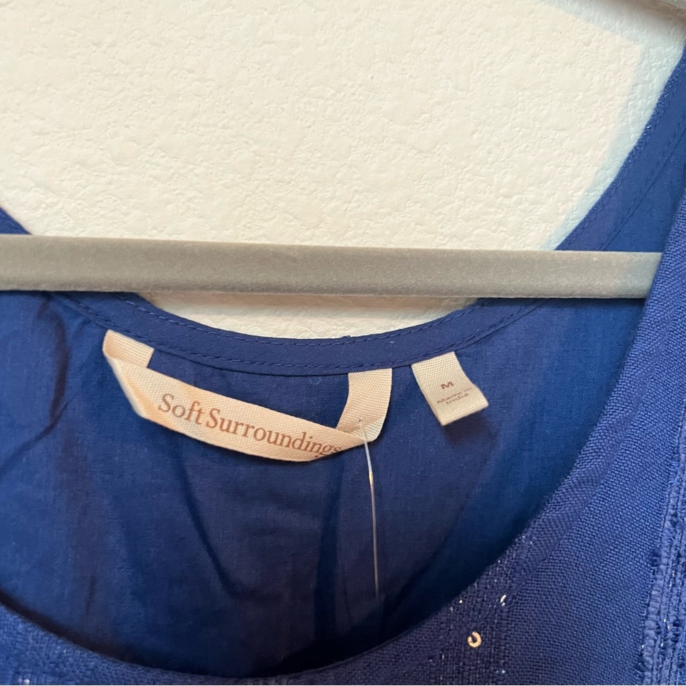 Soft Surroundings NWT $150 Kara Shimmer Tiered Sequin Maxi Dress Size M - Picture 7 of 11